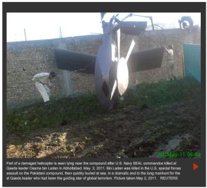 U.S. helicopter in Osama compound