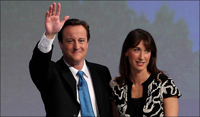 David Cameron and his wife Samantha