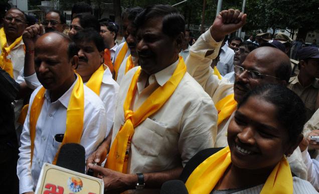 TDP MLAs meet Assembly speaker