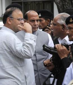Yedurappa with Rajnath Singh and Arun Jaitley