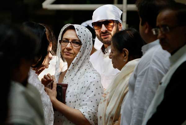 Wife Sharmila and son Saif