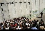 Banksy art on Israel's wall in Palastine -CUT HERE