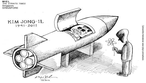 Kim Jong-il burrial with missile