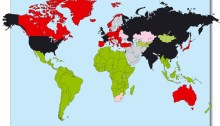 World nuclear map