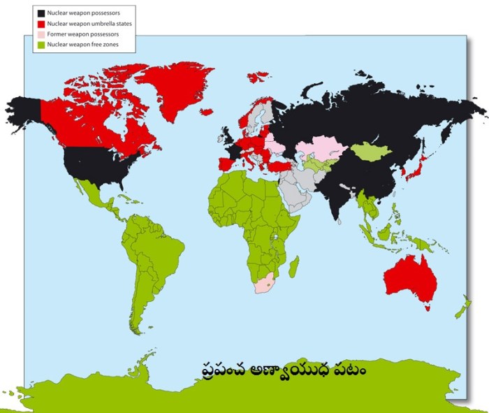 World nuclear map