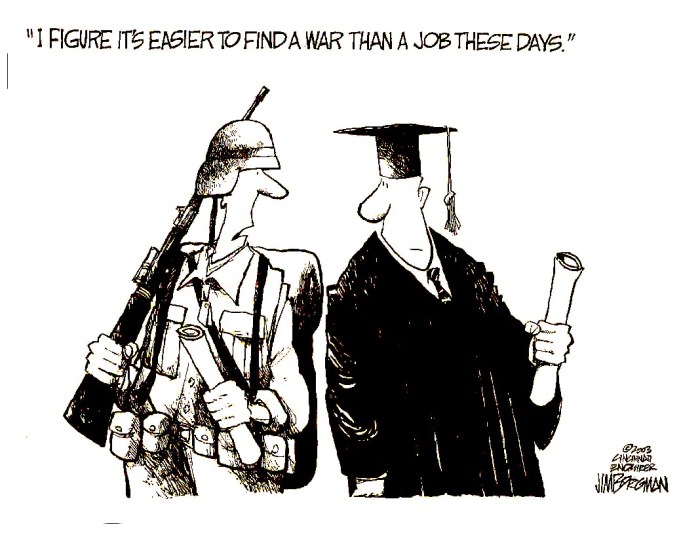 Jobs and wars