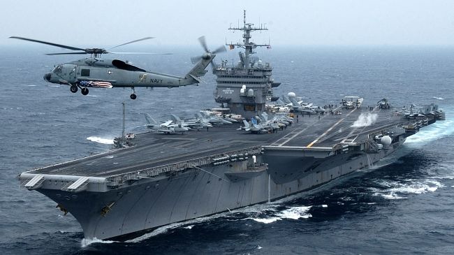 USS Enterprise aircraft carrier in the Persian Gulf