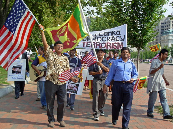 అమెరికాలో శ్రీలంక అనుకూల ప్రదర్శన