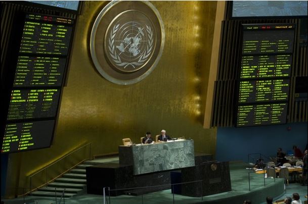 UN General Assembly discussing Syria