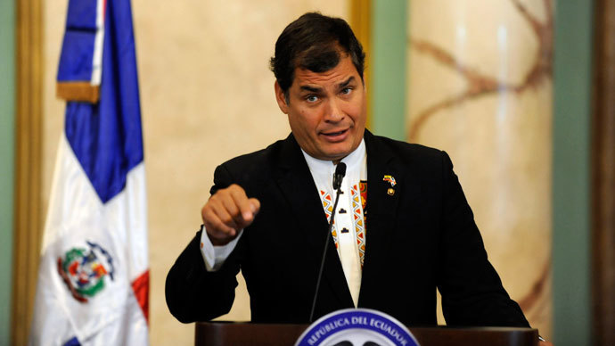 Ecuadorian President Rafael Correa