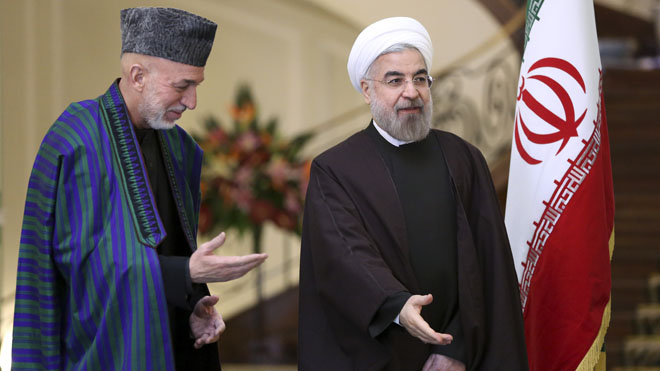 Hamid Karzai andHassan Rouhani