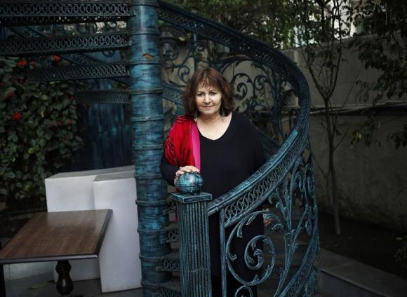 British filmmaker Udwin poses for a picture after addressing a news conference in New Delhi