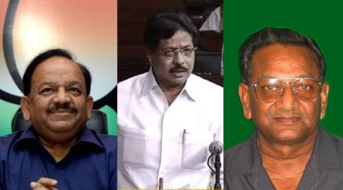 Harsha Vardhan, Dilip Gandhi, Syam Charan Gupta