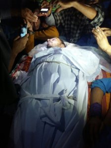 Body of Zahid Rasool Bhat