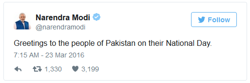Pak day -Modi tweet